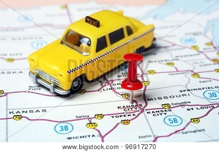 Kansan City Usa  Map Taxi