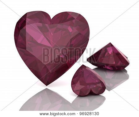 Set Of Colored Gems (high Resolution 3D Image)