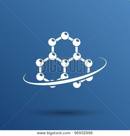 Molecule icon atom chemistry vector symbol element