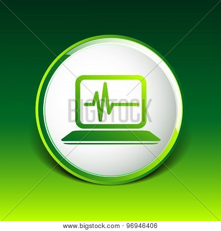 computer diagnostics icon laptop test isolated technical