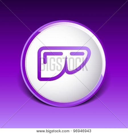 vector illustration of modern b lack icon liver