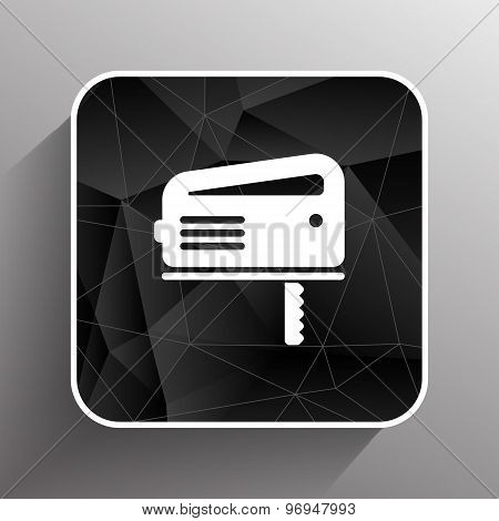 The fretsaw icon. Fretsaw symbol. Flat Vector illustration