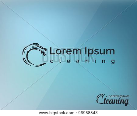 Cleaning logo concept