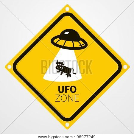 UFO zone warning sign