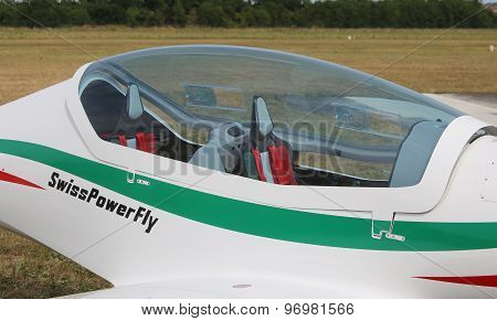 Thiene, Vicenza - Italy. 26Th July, 2015: Light Aircraft In The Italian Airport