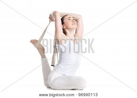 Yoga With Props, Eka Pada Rajakapotasana 1