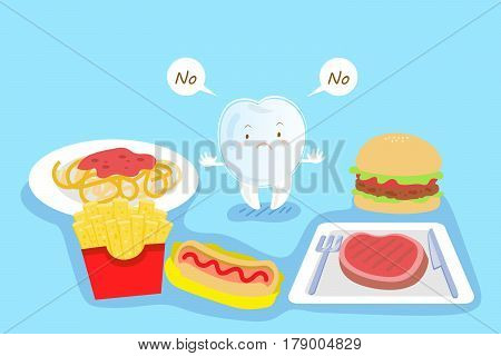 cartoon teeth with invisible braces can not eat food
