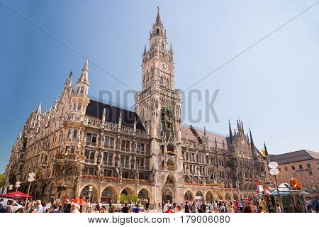 Karlsplatz Stachus And Landgericht Munchen I In Munich, Bavaria, Germany.