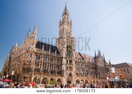 Karlsplatz Stachus And Landgericht Munchen I In Munich, Bavaria, Germany.