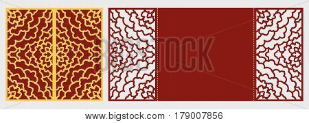 Diy Laser Cutting Vector Envelope. Laser Cut Wedding Invitation Template. Die Cut Paper Card With Or