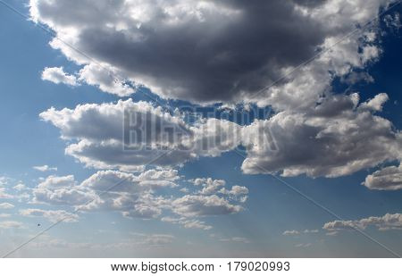 the sun through the clouds, Sunny day