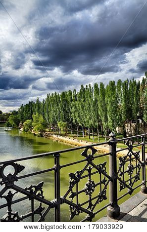 Aranda de Duero is the capital of the Ribera del Duero wine region, famous Spanish destination. Duero river