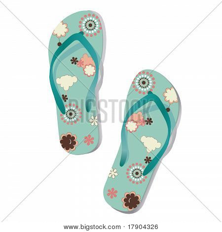 Par flip flops. Vektor.