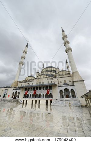Kocatepe Mosque in Ankara, the capital city of Turkey