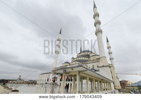 Kocatepe Mosque in Ankara, the capital city of Turkey