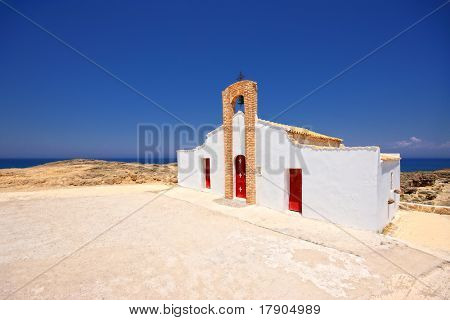 Church of Saint Nikolas beach on Zakynthos island Greece