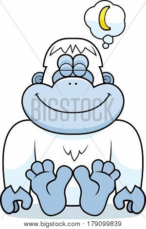 Cartoon Yeti Dreaming