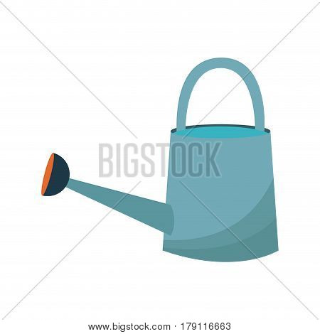 watercan over white background. gardening tools concept. colorful design. vector illustration
