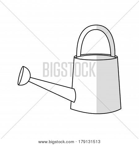 watercan icon over white background. gardening tool icon over white background. vector illustration
