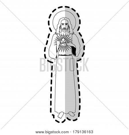 jesus christ christian icon image vector illustration design