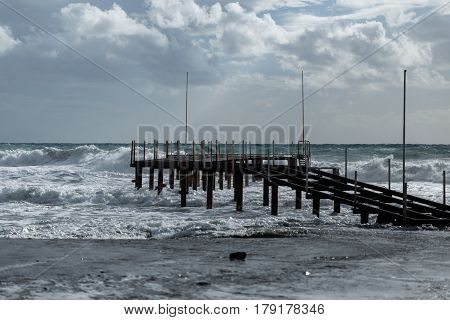 Pier And Seastorm