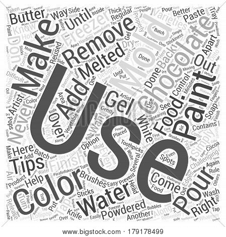 Tips for Making Chocolate Word Cloud Concept