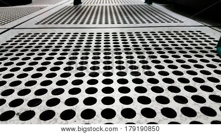 Perforated Airflow Panel or server room and background .