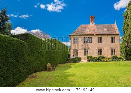 Adelaide Australia - October 23 2016: Carrick Hill estate located at the foot of the Adelaide Hills. It is a historic property accessible for public