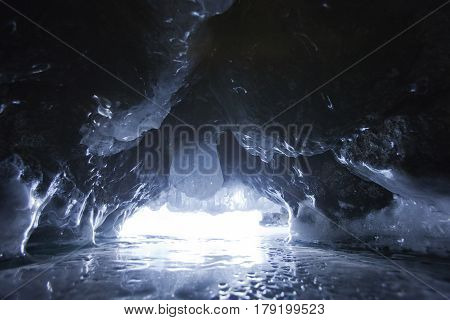 Ice Cave, Lake Baikal. Winter Landscape