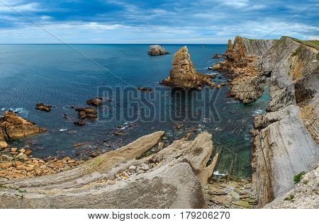 Atlantic Ocean Coastline Landscape.