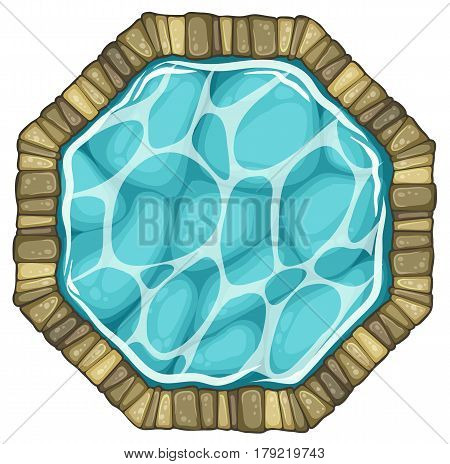 pond pool top view background vector illustration