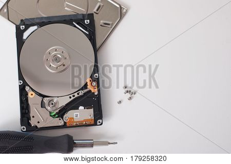 Took Apart The Hard Drive From The Computer,