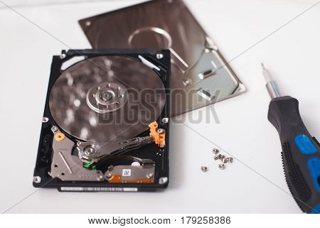 Took Apart The Hard Drive From The Computer,