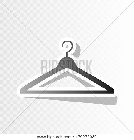 Hanger sign illustration. Vector. New year blackish icon on transparent background with transition.