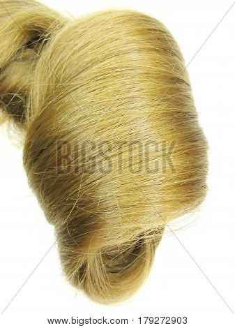 gingery hair wave isolated on white background