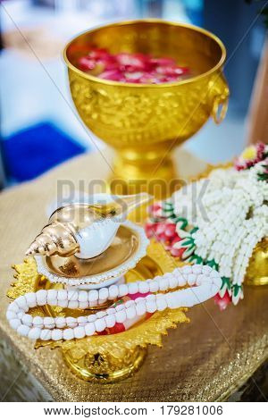 Water relaunch for the Thai traditional wedding