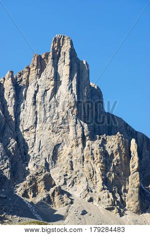 Grand Aiguille Ansabere Peak in Lescun Cirque. Aspe Valley, Pyrenees, France.