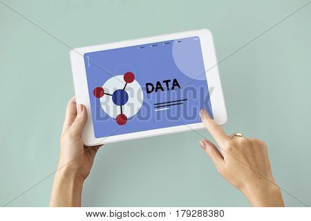 Digital Tablet connected with social network online community