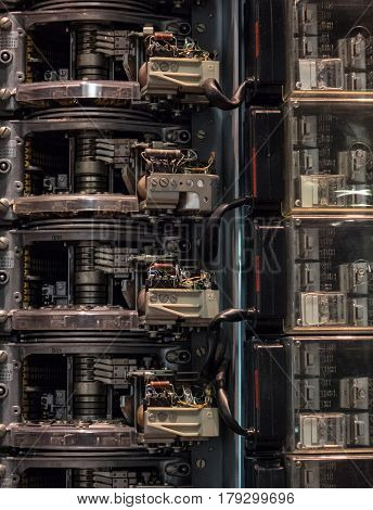 The Mechanism Of A Old And Vinage Machine