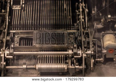 The Mechanism Of A Old And Vinage Machine