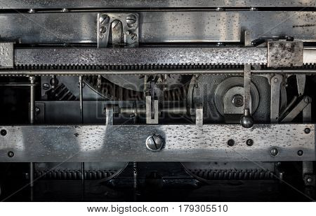 The Mechanism Of A Old And Vinage Machine