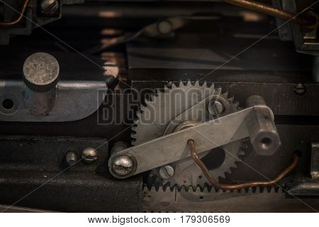 The Mechanism Of A Old And Vinage Machine