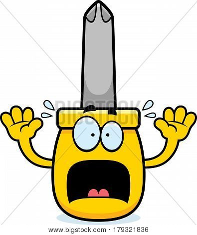 Scared Cartoon Screwdriver