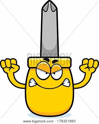Angry Cartoon Screwdriver