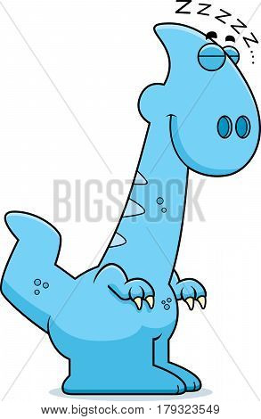 Sleeping Cartoon Parasaurolophus