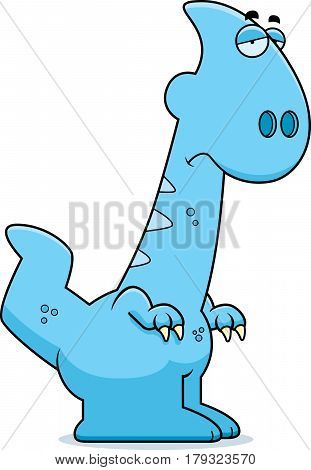 Sad Cartoon Parasaurolophus