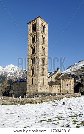 Roman Church of Sant Climent de Taull (Catalonia - Spain). This is one of the nine churches which belongs to the UNESCO World Heritage Site.