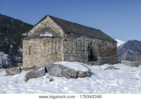 Roman Church of Sant Quirc de Taull In el Pla de la Ermita (Catalonia - Spain).