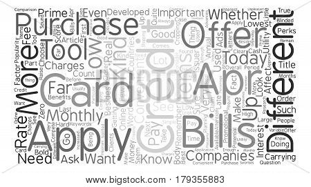 Why Get A Low Apr Credit Card Word Cloud Concept Text Background
