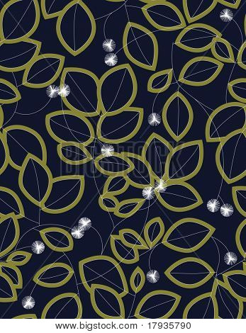 Vector seamless Pattern Blätter angezeigt.
